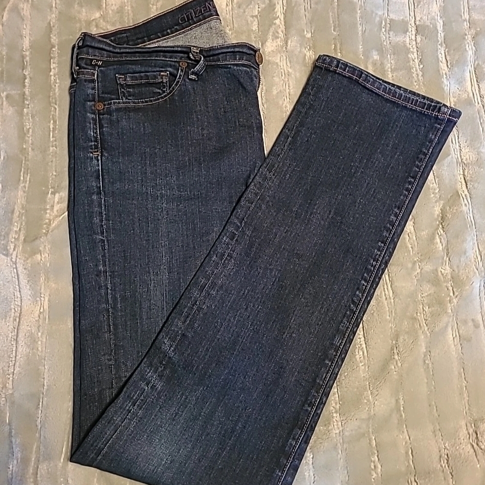 Citizens Of Humanity Dark Blue Straight Leg Jeans